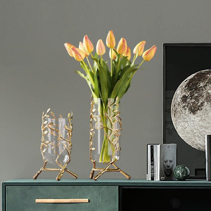 Aveo Golden Leafe Vase