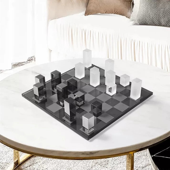 Tizo Frosted Glass Chess Set