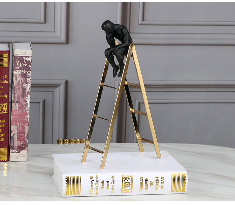 Thinking man on Ladder Ornament