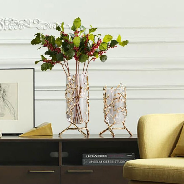 Aveo Golden Leafe Vase