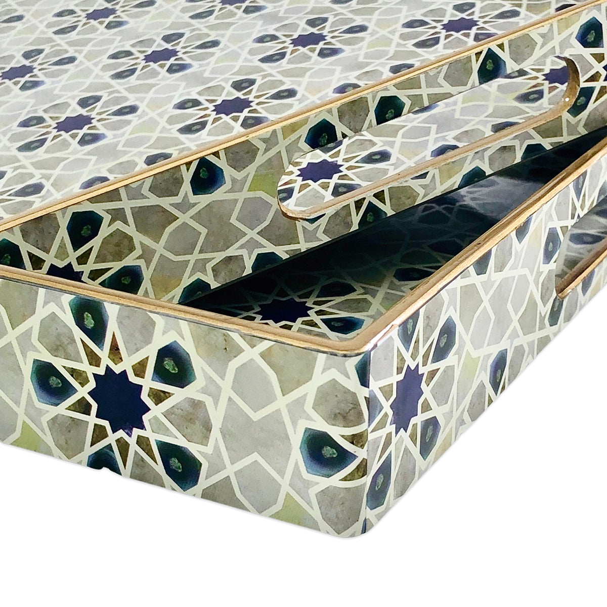 Floral Rectangular Tray (Set of 2)