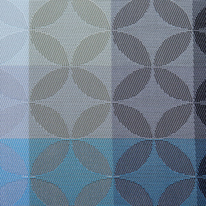 Flower Pattern Table Runner (Blue)