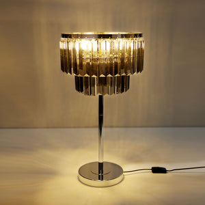 Silver Crystle Bars Table Lamps