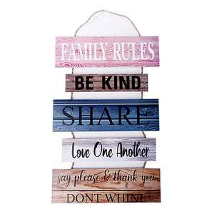 Family Rules Cluster Wall Quotations