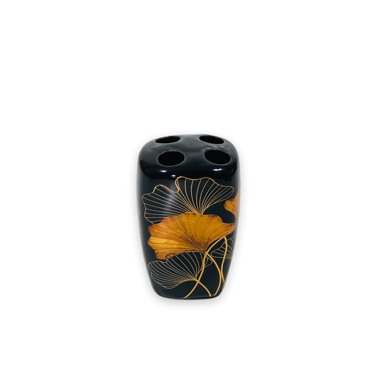 Gold Patel Black Bathroom Set