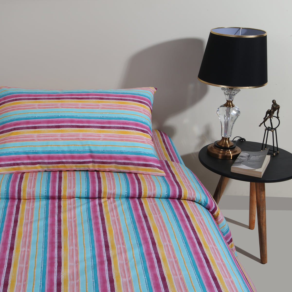 Vibrant Colors Satin Bed-Set (6 Pc)