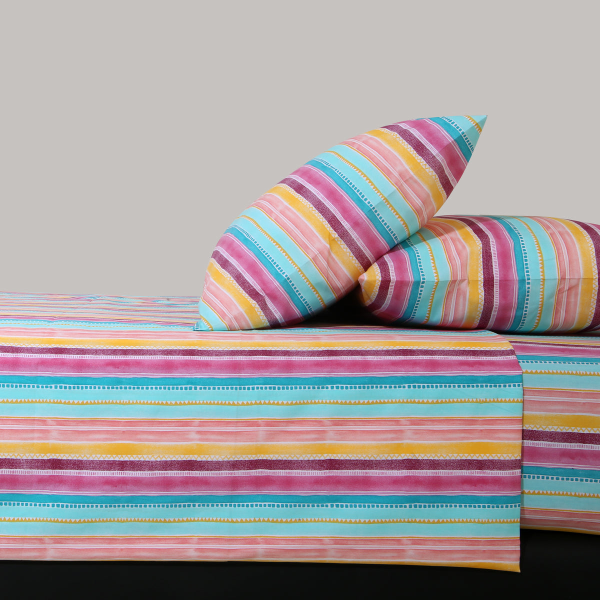 Vibrant Colors Satin Bedsheet