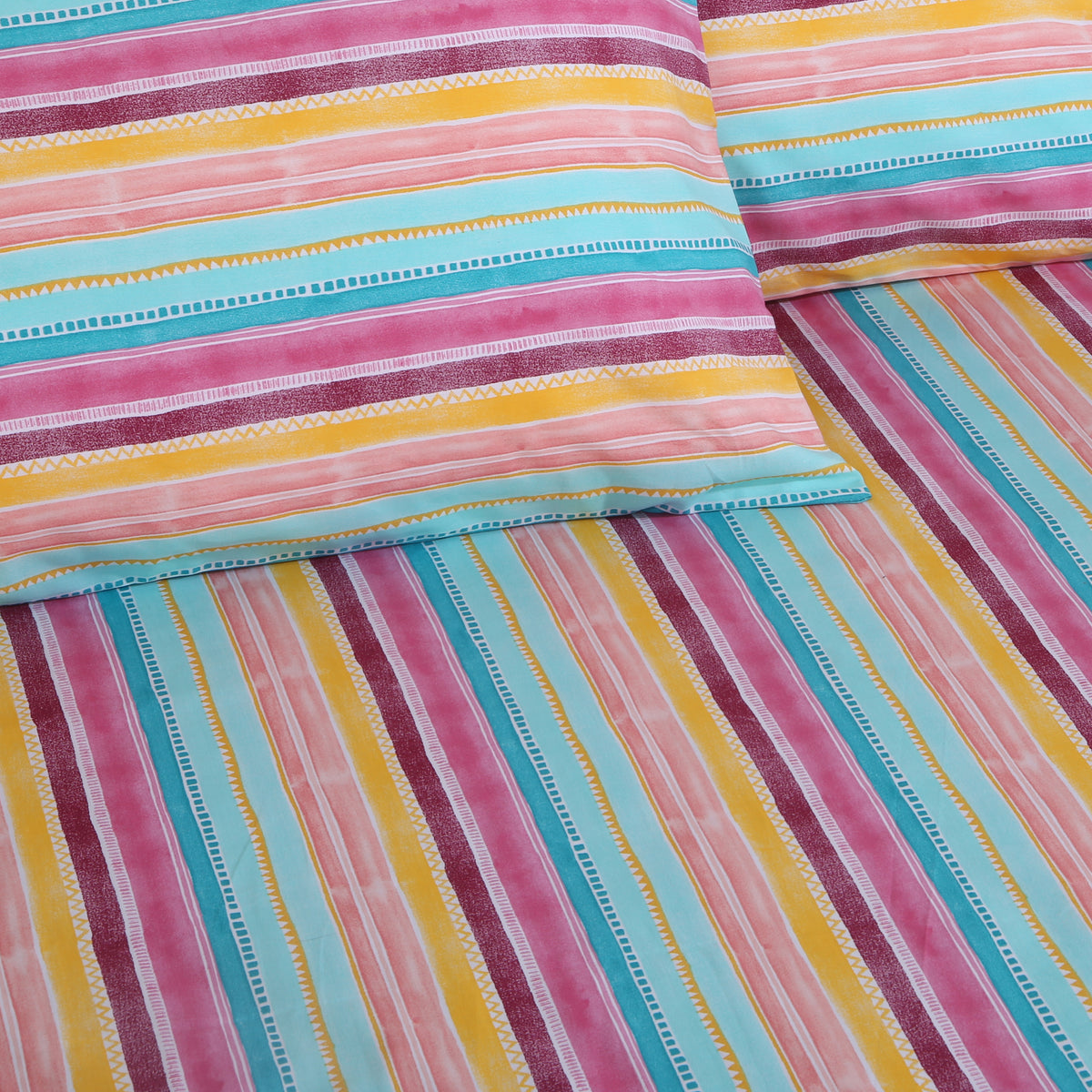 Vibrant Colors Satin Bedsheet