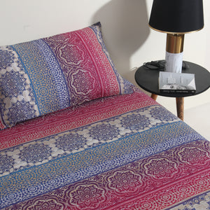 Multi Color Embroiderd Cotton BedSheet