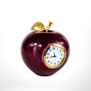 Marble Apple Table Clock & Paper Wight