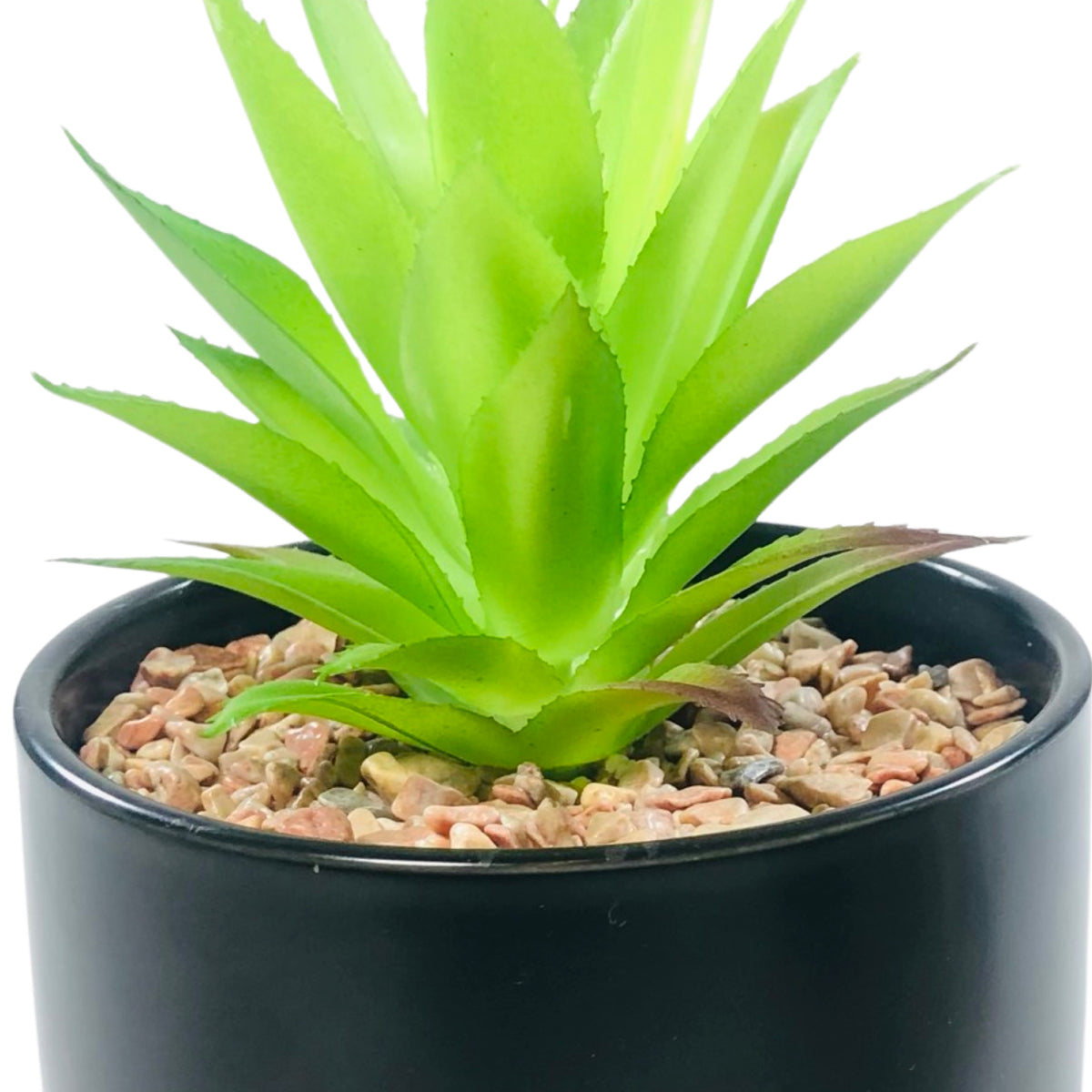 Black And White Cylindrical  Pot Planter with Golden Stand