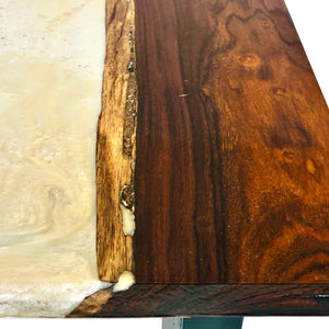 Resin Art White River Coffee Table