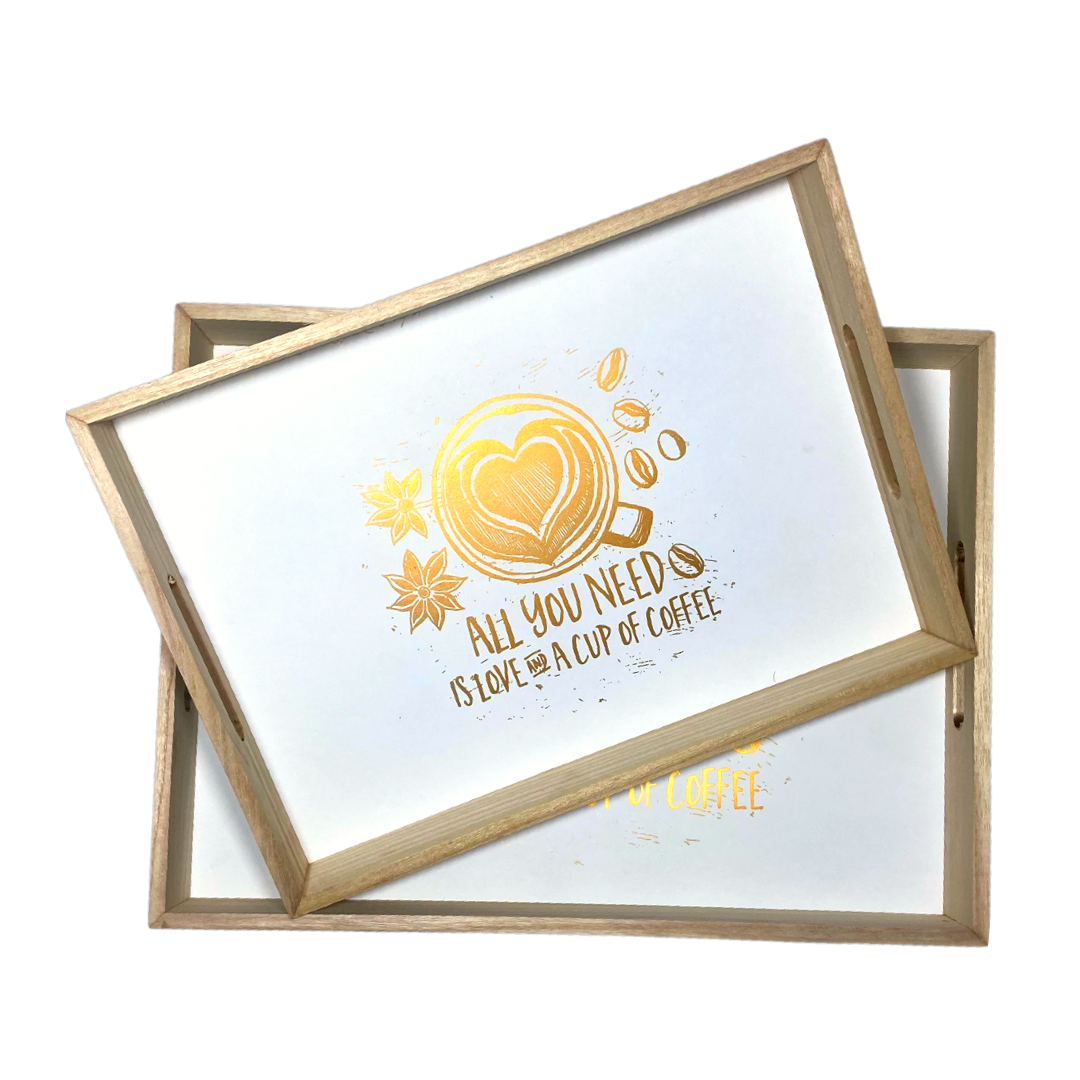 All Need Wooden Tray (Set of 2)