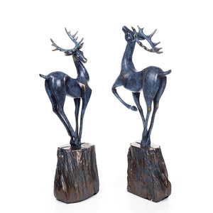 European style Resin Deer Figurine Statue (Set of 2)