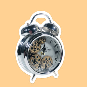 Classic Silver Analog Alarm Clock