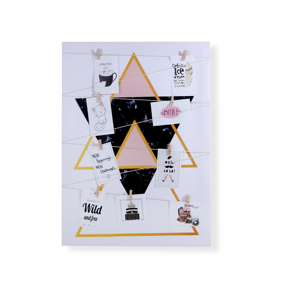 9 Hanging Photos Rope Flex Wall Photo Frame