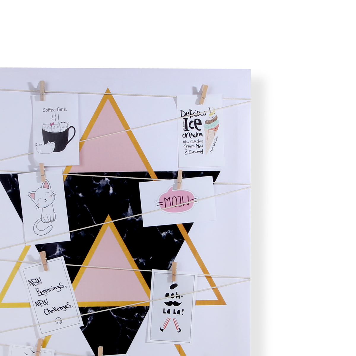 9 Hanging Photos Rope Flex Wall Photo Frame