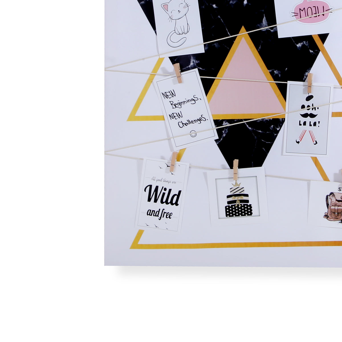 9 Hanging Photos Rope Flex Wall Photo Frame