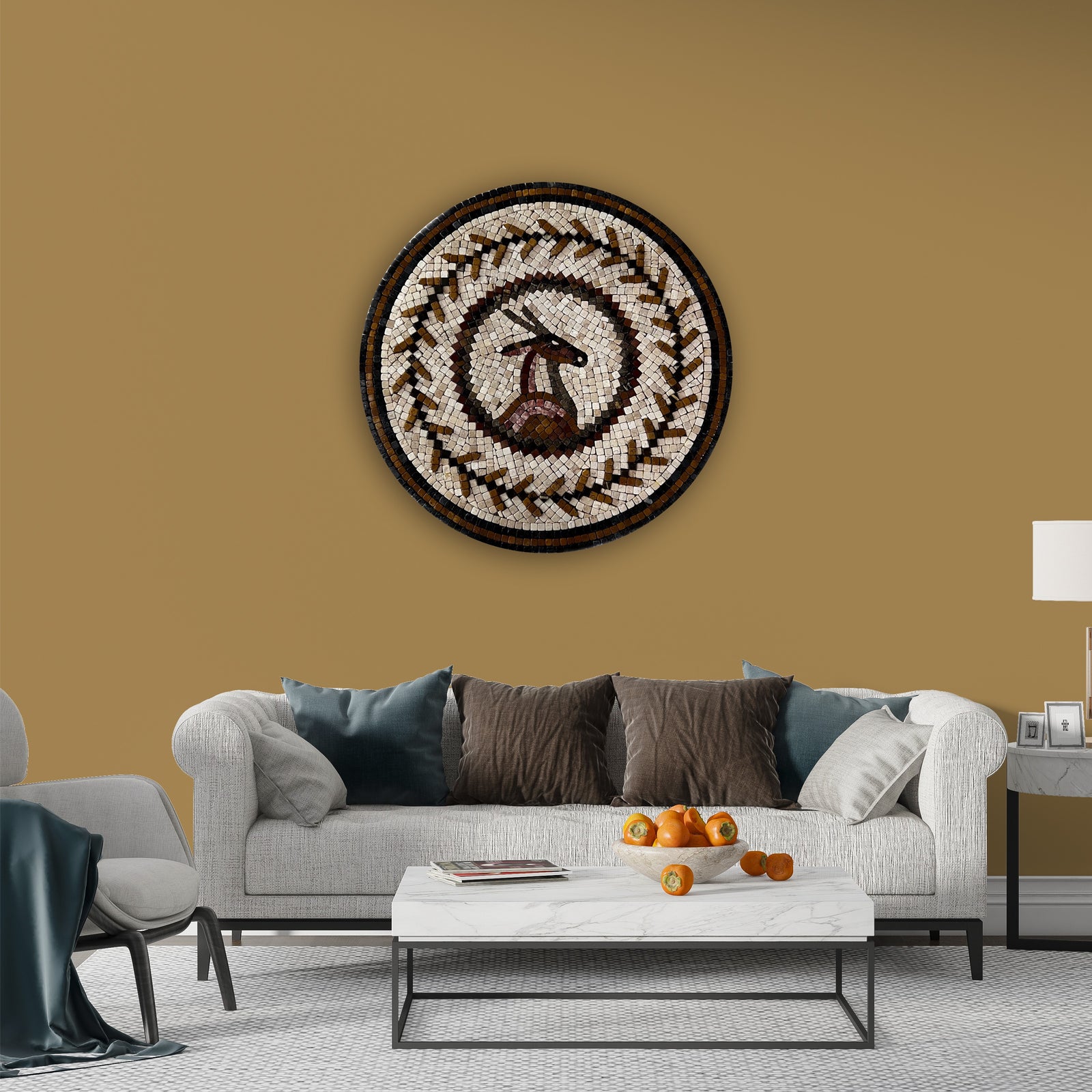 SIBERIAN IBEX STONED WALL MOSAICS (24" INCHES)