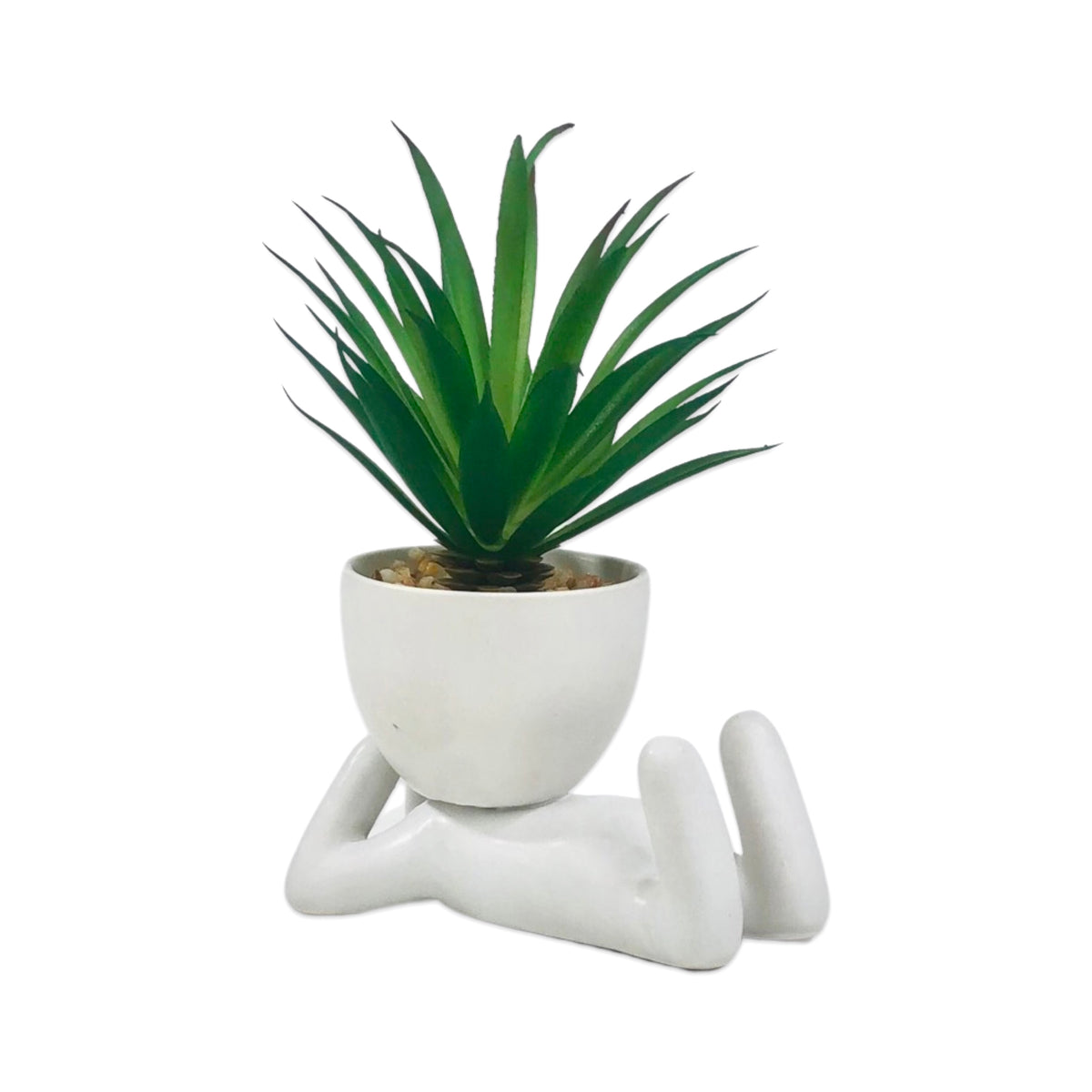 Laying Lite Pot Planter (White)