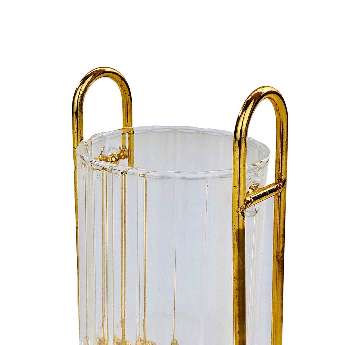 Oval Hammered Glass Spoon Holder