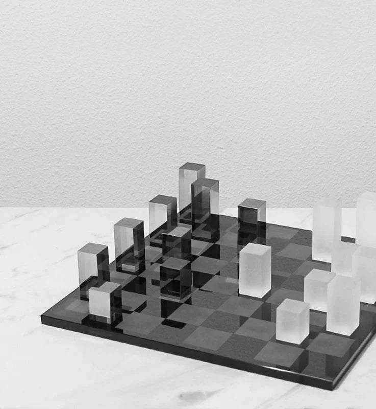 Tizo Frosted Glass Chess Set