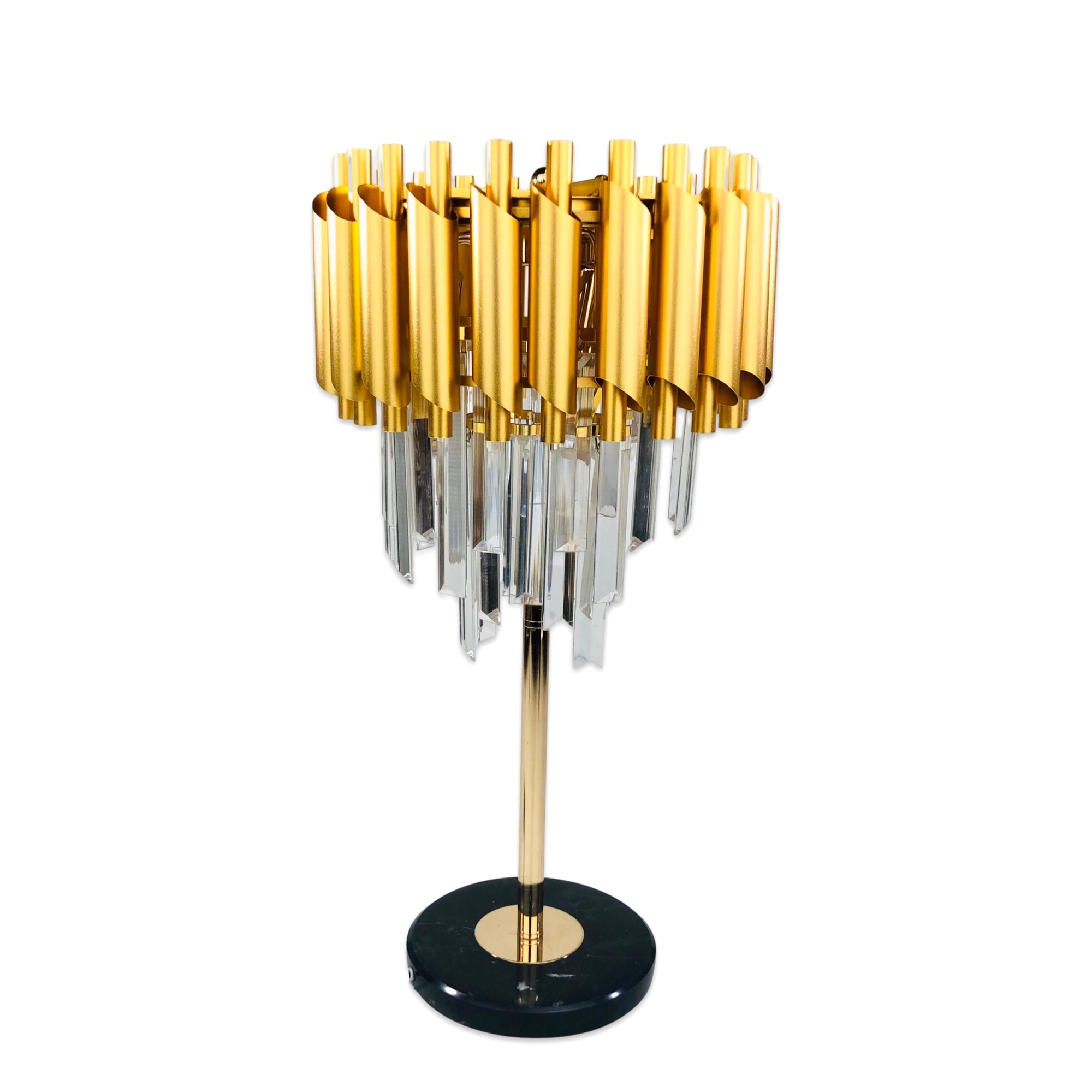 Golden Crystal Bars Table Lamp
