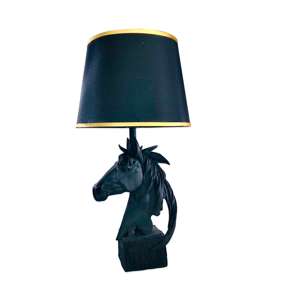 Matt Black Horse Lamp