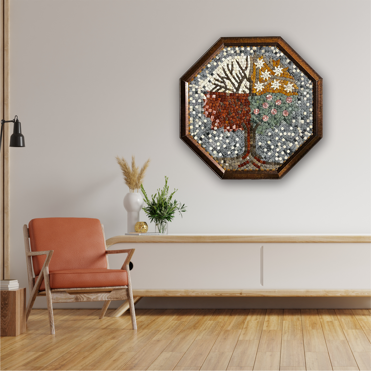 Tree of Life Stoned Wall Mosaics (24" inches)