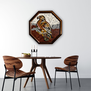 Golden Eagle Stoned Wall Mosaics (24" inches)