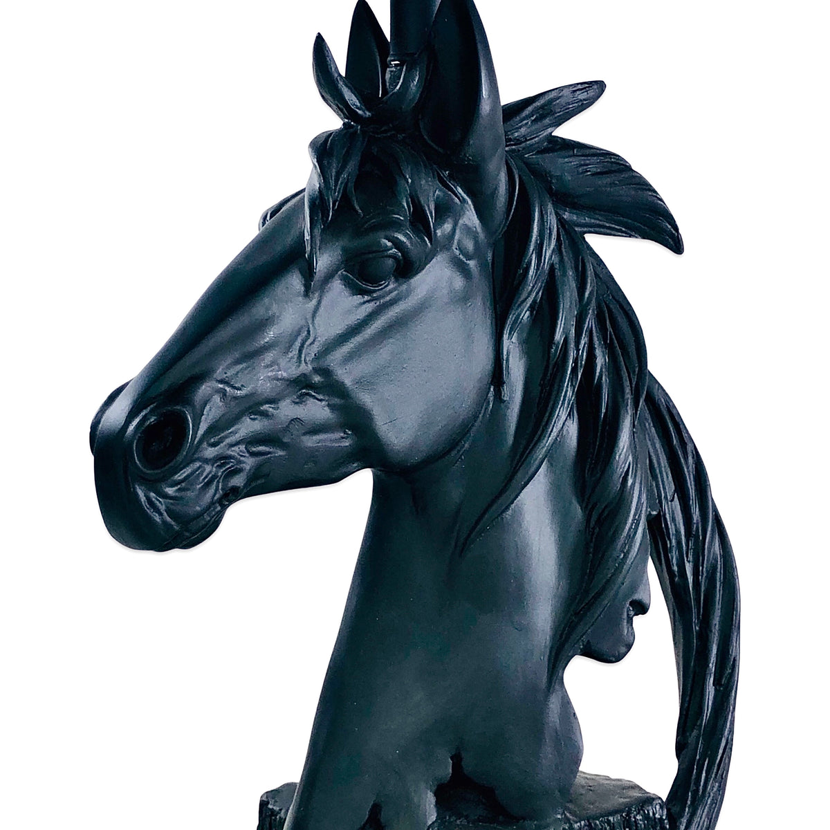 Matt Black Horse Lamp