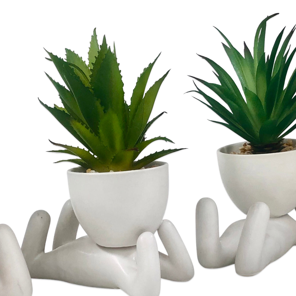 Laying Lite Pot Planter (White)