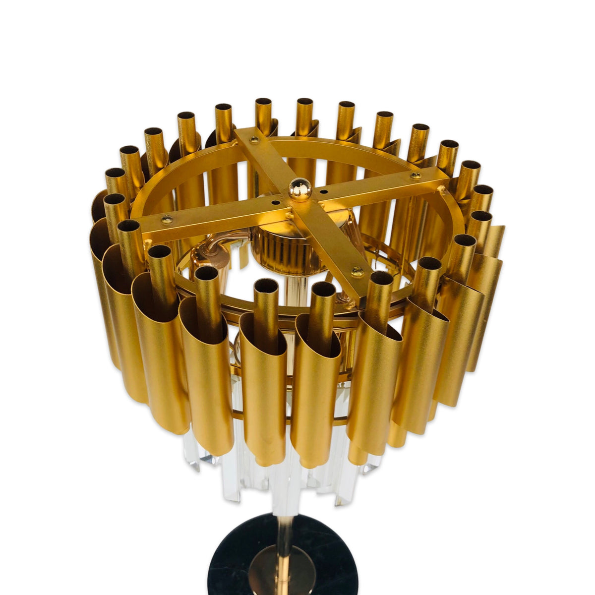 Golden Crystal Bars Table Lamp