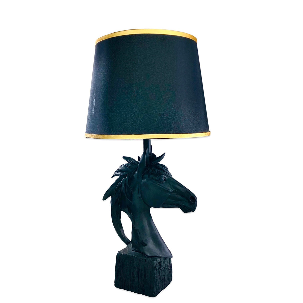 Matt Black Horse Lamp
