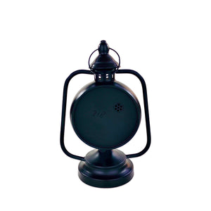 Closed Top lantern Retro Black Metal Table Clock