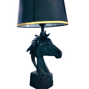 Matt Black Horse Lamp