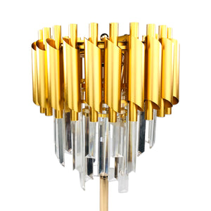 Golden Crystal Bars Table Lamp