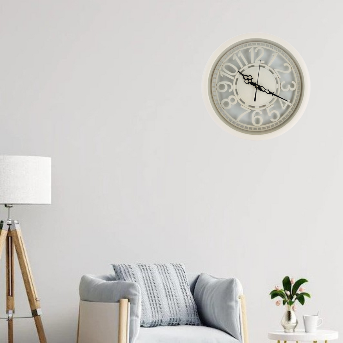 Wall Clock With Beige Border