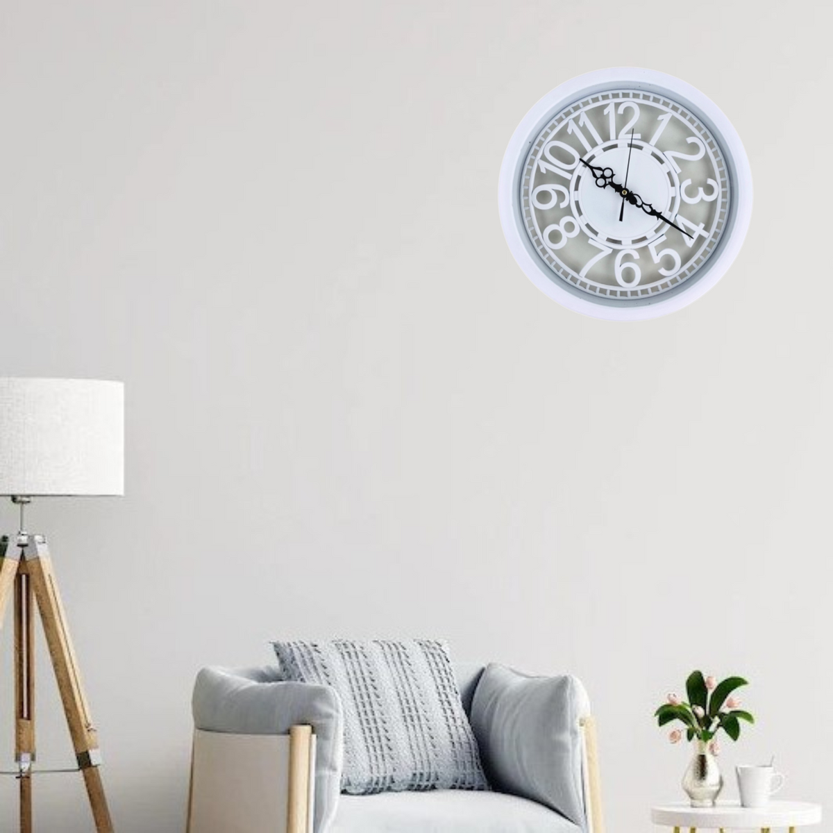 Wall Clock With White Border