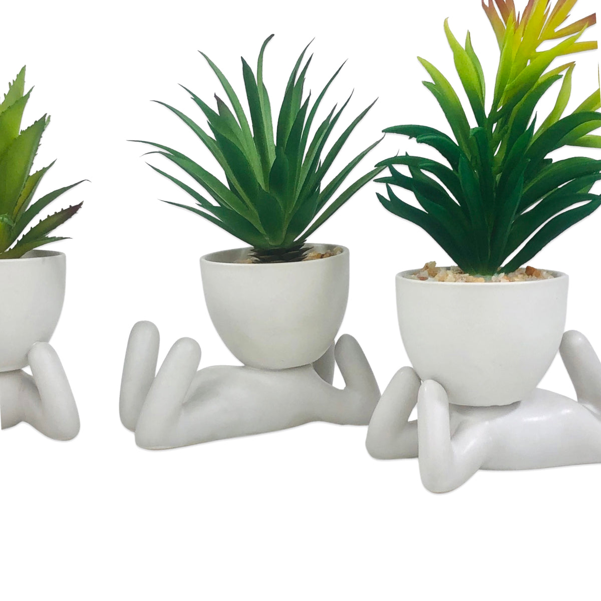 Laying Lite Pot Planter (White)