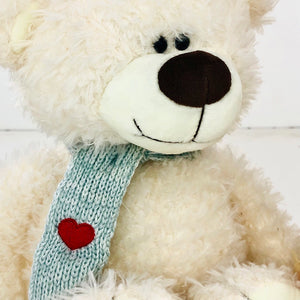 Fluffy Teddy Bear Red Heart