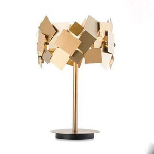 Square Plates Brass Table Lamp