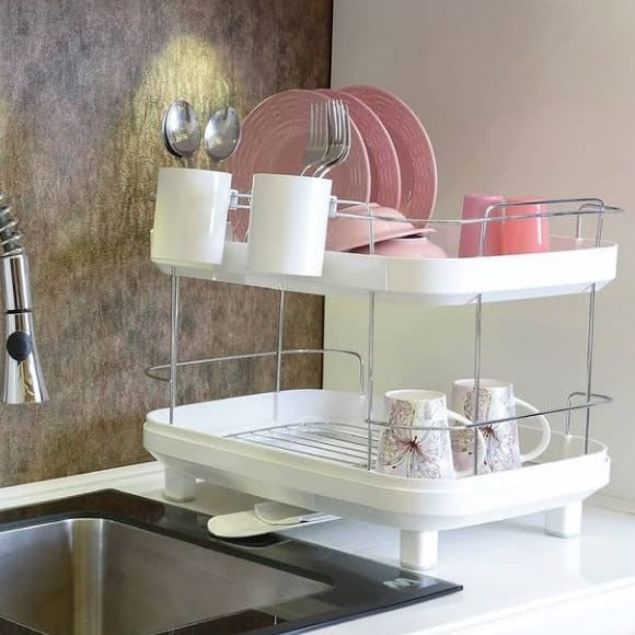 Limon Double Dish Rack & Drainer