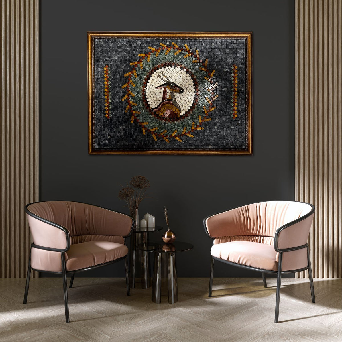 Markhor Rectangle Stoned Wall Mosaics