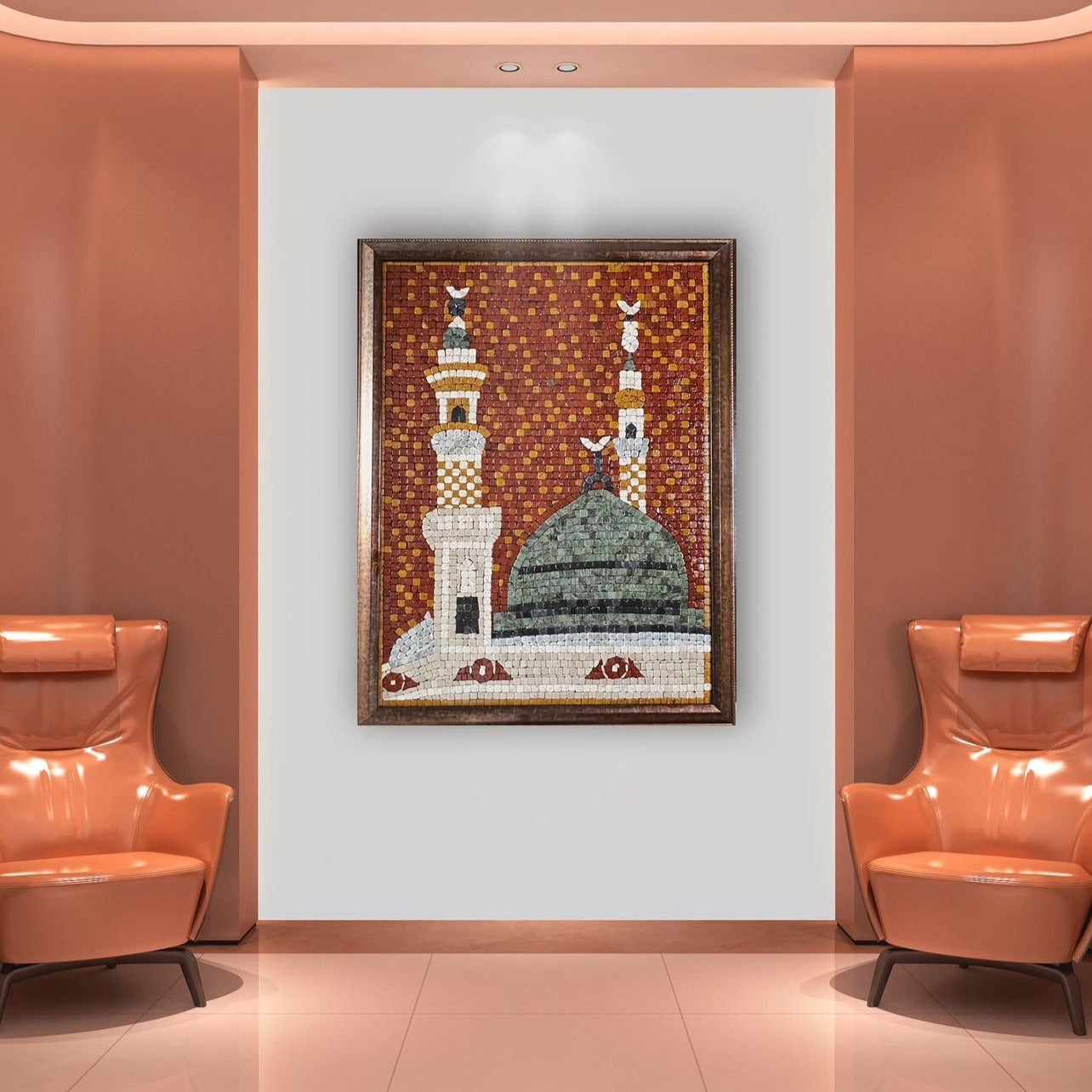 Al Madinah Al Munawwarah Rectangle Stoned Wall Mosaics