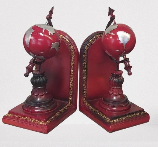 Retro Globe Bookends