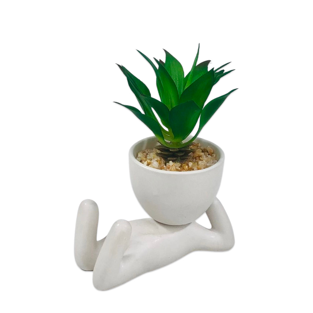 Laying Lite Pot Planter (White)