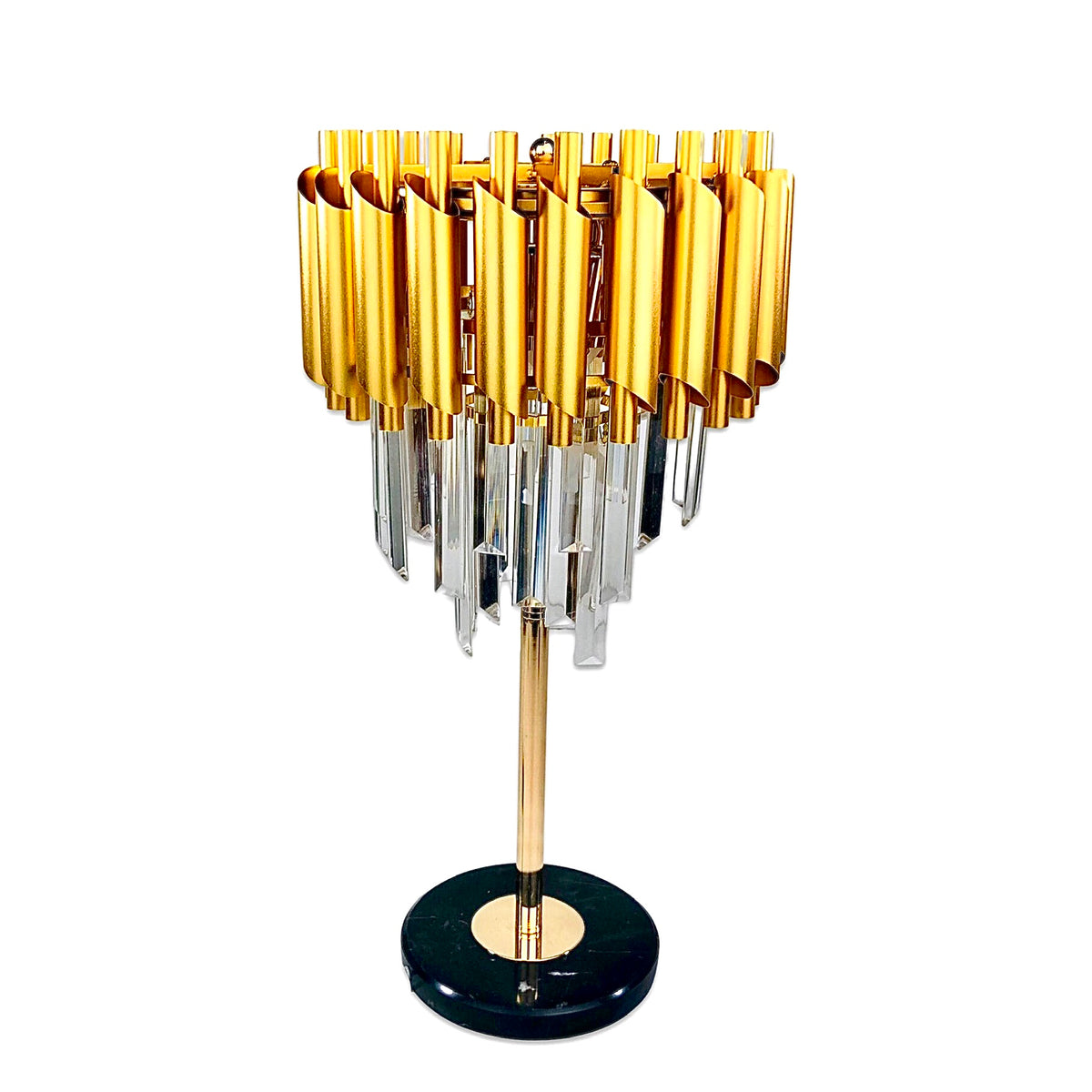 Golden Crystal Bars Table Lamp
