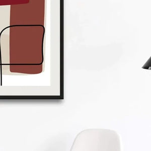 ABSTRACT ROSEWOOD COLOR BLOCK ART