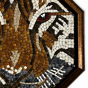 Sumatran Tiger Stoned Wall Mosaics (24" inches)
